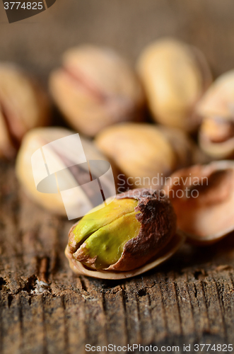 Image of Close up shot of pistachios