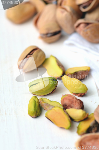 Image of Close up shot of pistachios