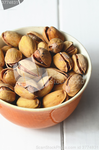 Image of Close up shot of pistachios