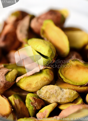 Image of Close up shot of pistachios