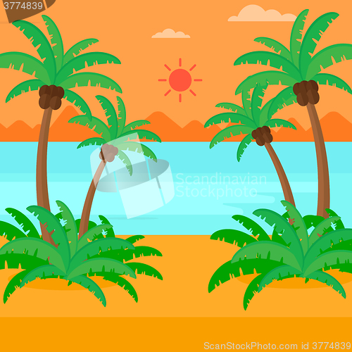 Image of Background of tropical beach and sea.