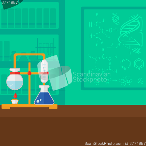 Image of Background of chemistry laboratory.