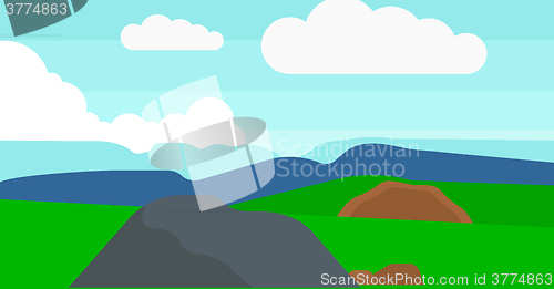 Image of Background of hilly countryside.