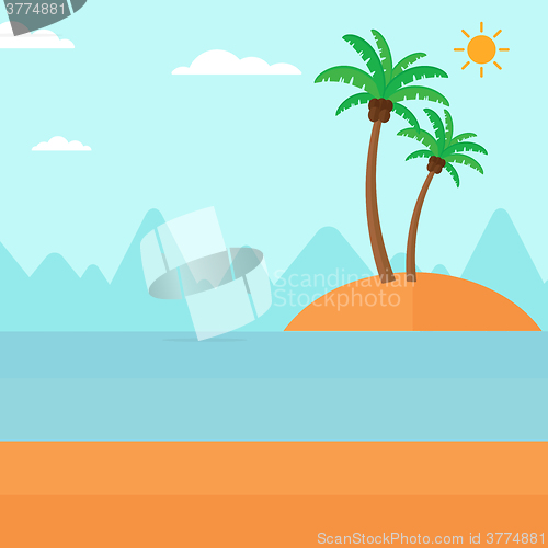 Image of Background of small tropical island.