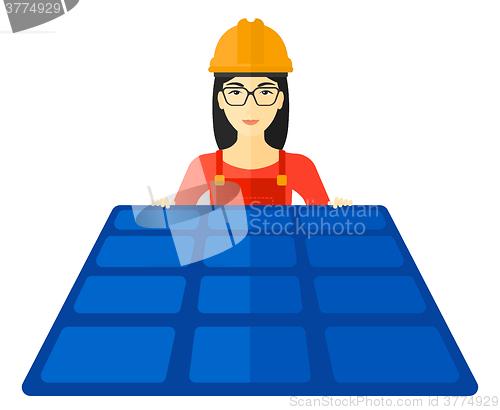 Image of Constructor with solar panel.