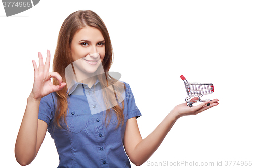 Image of Shopping concept woman