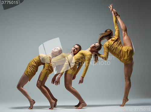 Image of The group of modern ballet dancers 