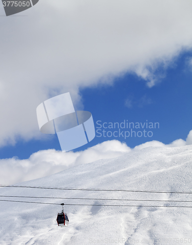 Image of Gondola lift at sun day