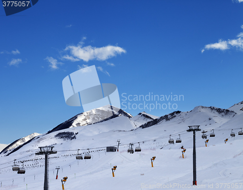 Image of Ski resort at evening