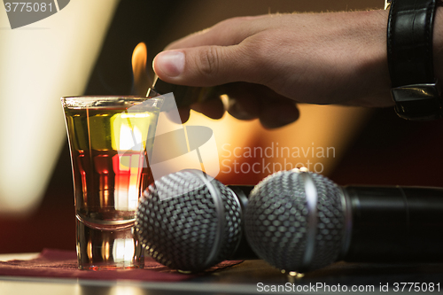Image of burning drink shot