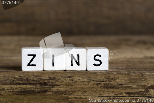 Image of The German word rent written in cubes