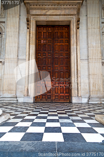 Image of door st paul cathedral in  old construction   religion