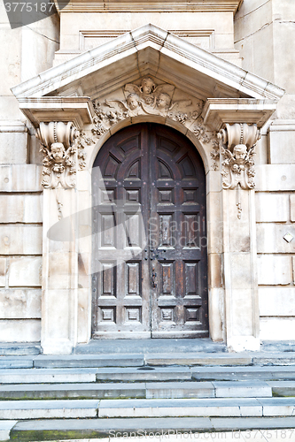 Image of door st paul cathedral in  construction  religion