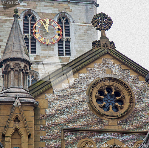 Image of door southwark  cathedral in london england old  construction an