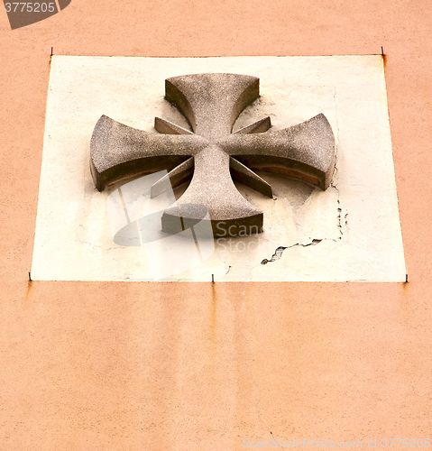 Image of abstract cross in a  church crenna gallarate varese 