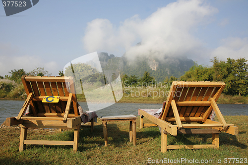 Image of Two Seats in front of a Mountain