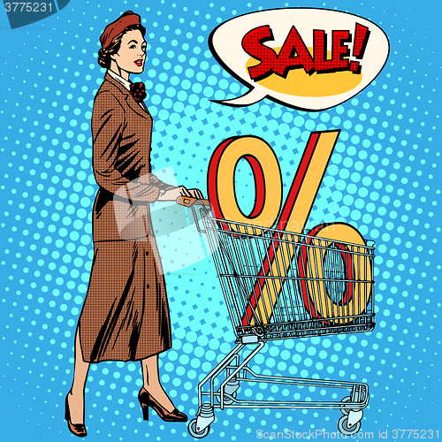 Image of Buyer discounts sale grocery cart