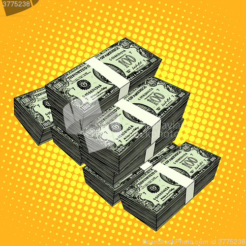 Image of Money bundle of dollars