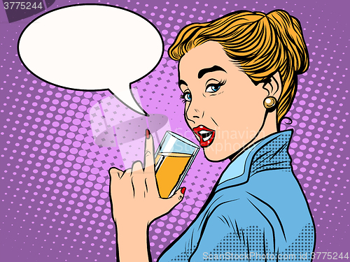 Image of girl alcoholic drink