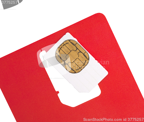 Image of Blank sim card, isolated