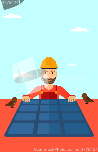 Image of Constructor with solar panel.