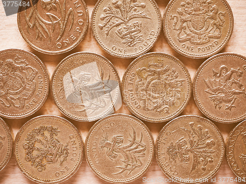 Image of  Pound coins vintage