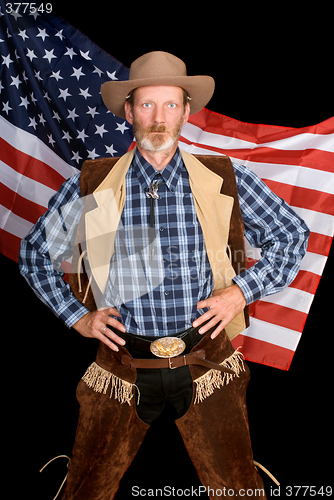 Image of Senior patriot cowboy