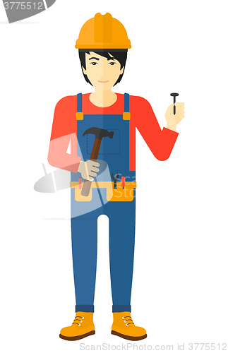 Image of Cheerful repairman engineer.