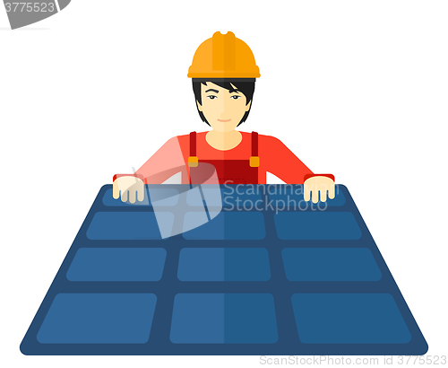 Image of Constructor with solar panel.