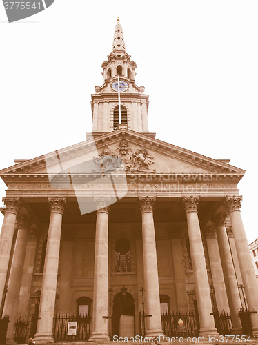 Image of St Martin church, London vintage