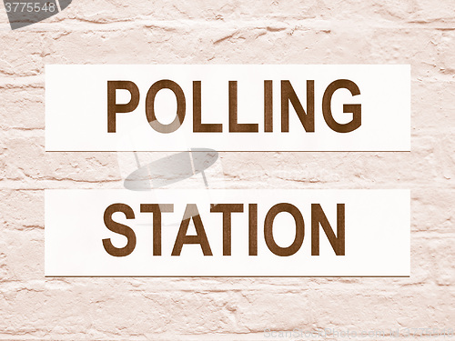 Image of  Polling station vintage