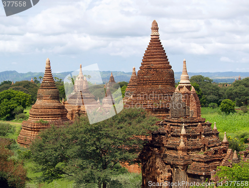 Image of Bagan Buddhist temples panorama