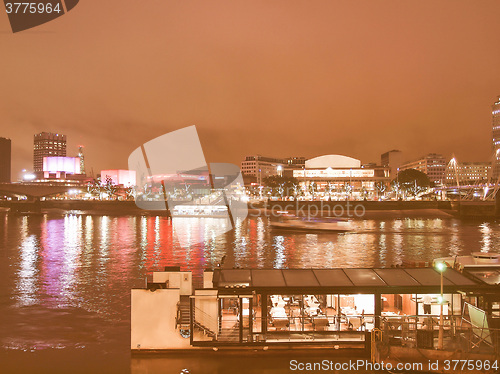 Image of River Thames South Bank, London vintage