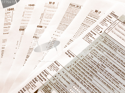 Image of  Tax forms vintage