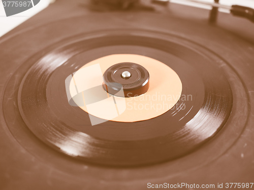 Image of  Vinyl record on turntable vintage