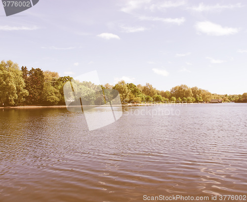 Image of Serpentine lake, London vintage