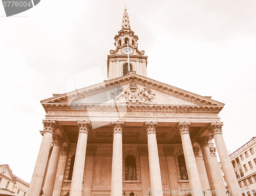 Image of St Martin church, London vintage