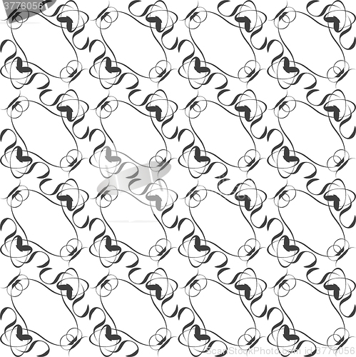 Image of Seamless pattern in islamic style, black and white Vector background