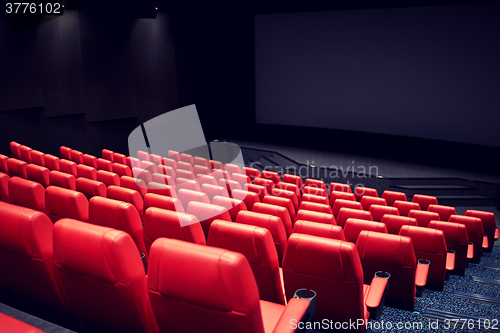 Image of movie theater or cinema empty auditorium