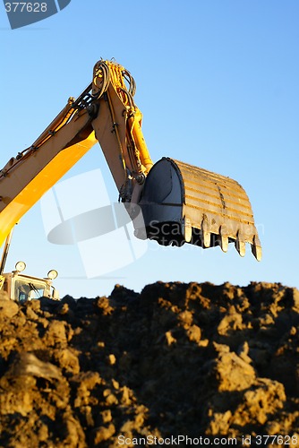 Image of Hydraulic excavator at work