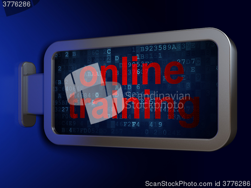 Image of Education concept: Online Training on billboard background