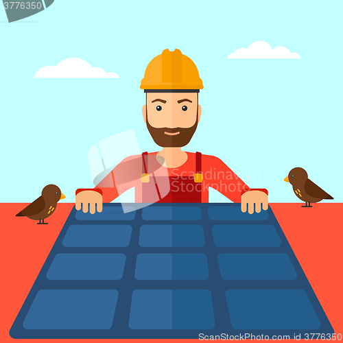 Image of Constructor with solar panel.