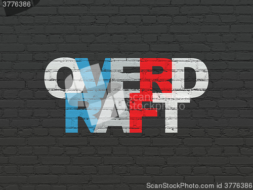 Image of Business concept: Overdraft on wall background