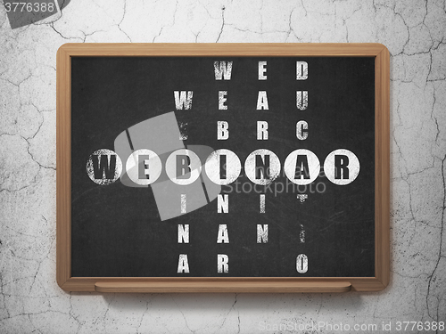 Image of Studying concept: Webinar in Crossword Puzzle