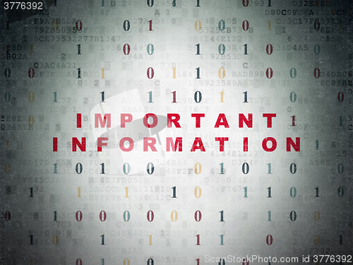 Image of Data concept: Important Information on Digital Paper background