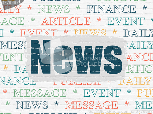 Image of News concept: News on wall background