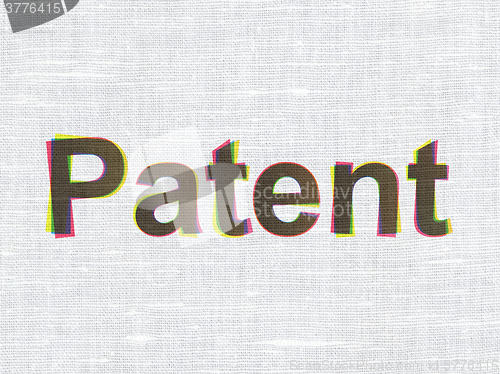 Image of Law concept: Patent on fabric texture background