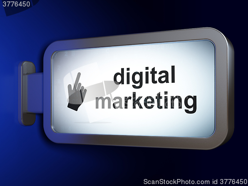 Image of Marketing concept: Digital Marketing and Mouse Cursor on billboard background