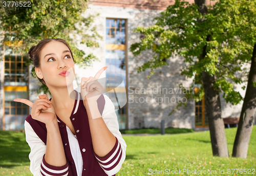 Image of happy student teenage girl