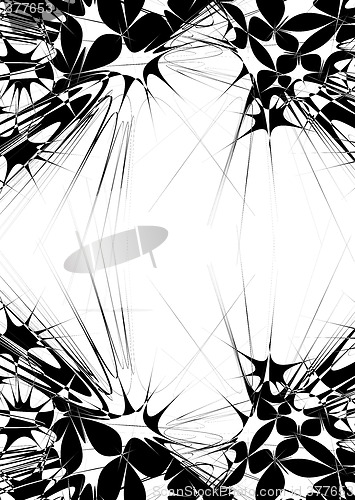 Image of black and white explosion